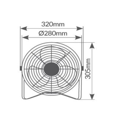 Ventilador industrial de suelo Mueda gris GSC