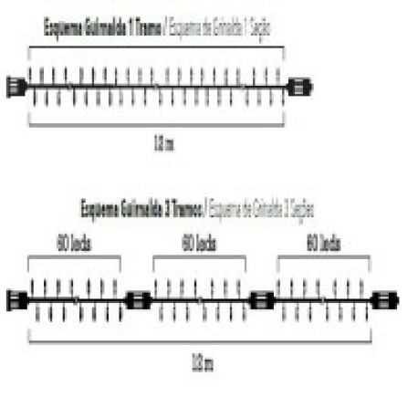 Guirnalda luces 180 LED cable blanco 12m  8w 230W Vaelza