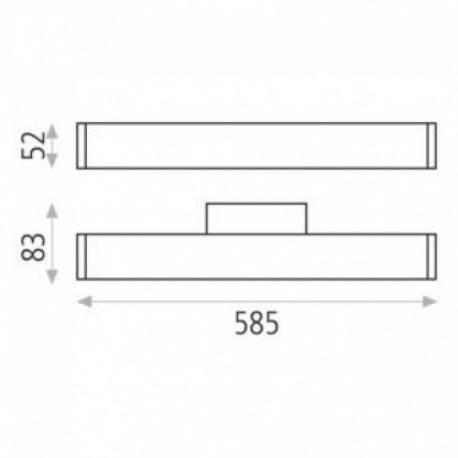 Aplique de pared Ura 4000k Opal/Cromo de ACB Ilumunación