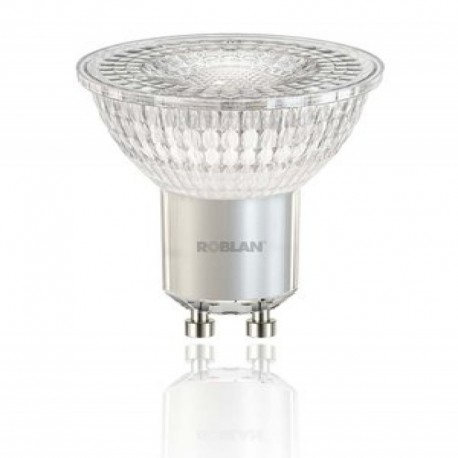 Bombilla dicroica LED Transparente 4,3W 430lm 110º de Roblan