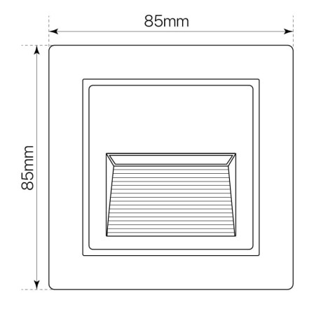 Aplique empotrable exterior Vulcan-2 3w 4000k I-TEC