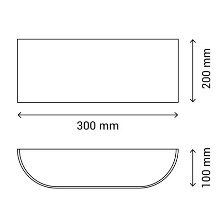 Pantalla lámpara Basic rectangular 30x10x20 cm Sulion