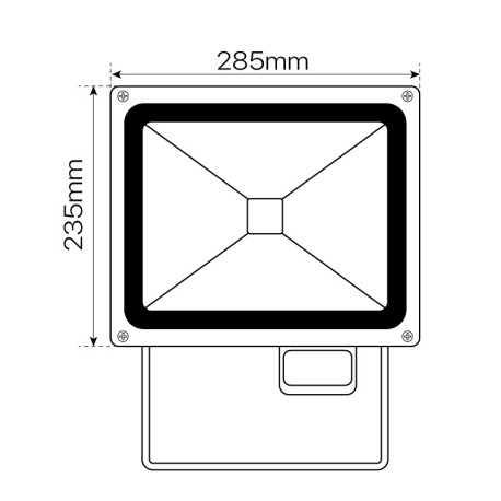 Proyector LED Exterior gris con sensor IP65 I-TEC