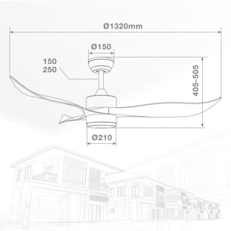 Ventilador de techo Kota GSC