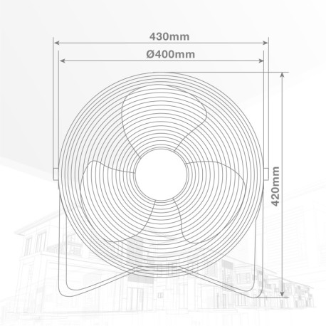 Ventilador industrial de suelo Gumba metálico GSC