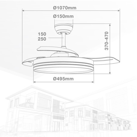 Ventilador techo Oliveri CCT GSC