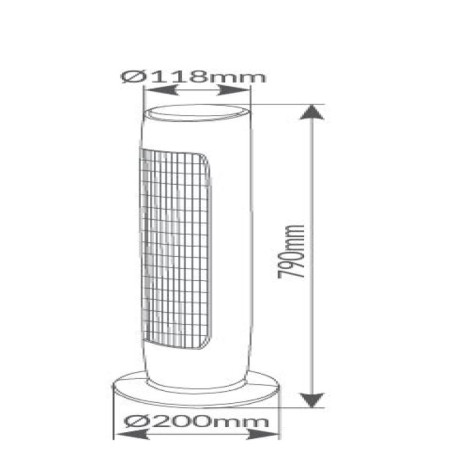 Ventilador de torre Nandi con mando blanco GSC