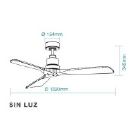 Ventilador de techo Mini Mallorca DC sin luz wifi  Martec