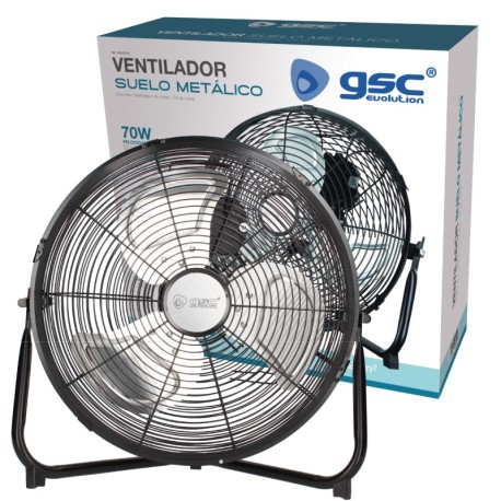 Ventilador industrial de suelo Gumba negro GSC