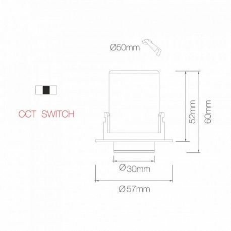 Foco proyector empotrable NANO OXO 4w Beneito Faure