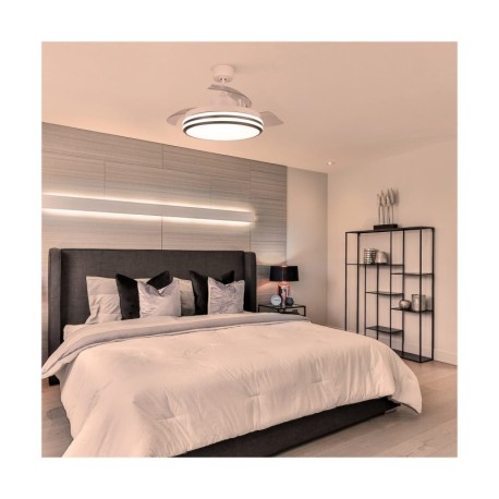 Ventilador de techo Louis 35w CCT blanco CristalRecord