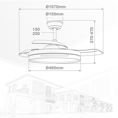 Ventilador techo Buccheri CCT GSC