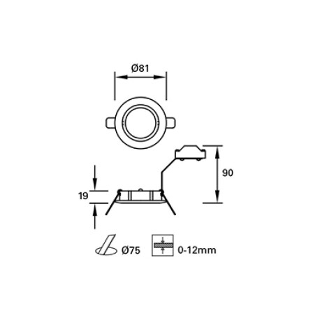 Empotrable de techo Sound Plus ajustable blanco Forlight