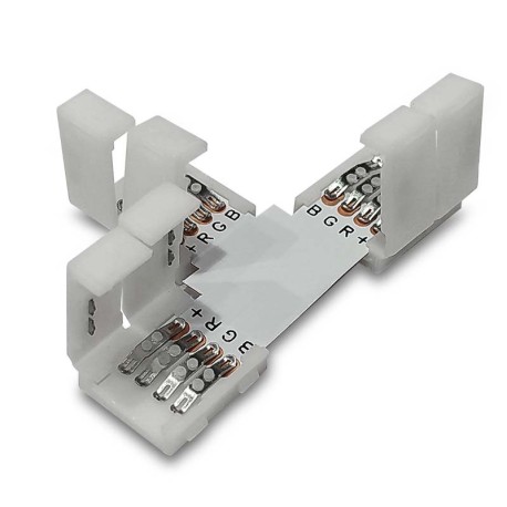 Conector T RGB 4 pin tiras led 10mm I-TEC