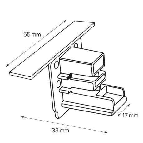 Tapa final para carril trifásico Kodiak I-TEC