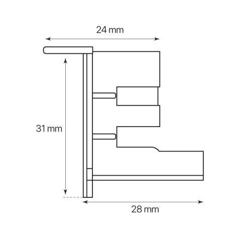 Tapa final para carril trifásico Kodiak I-TEC