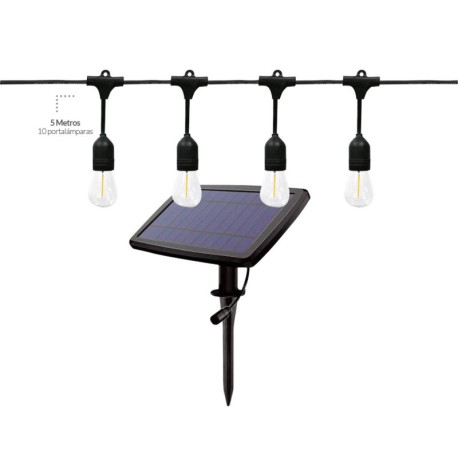 Kit guirnalda decorativa solar Doik 5M 10 lámparas IP44 GSC