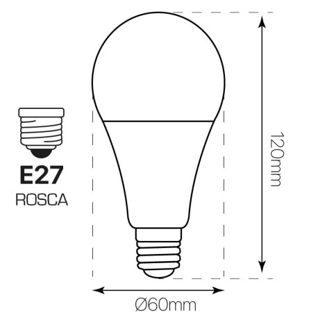 Bombilla LED standard E27 15w I-TEC