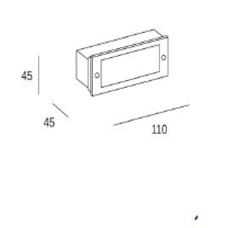 Foco empotrable pared Stair 1.3w 3000k acero inoxidable Forlight