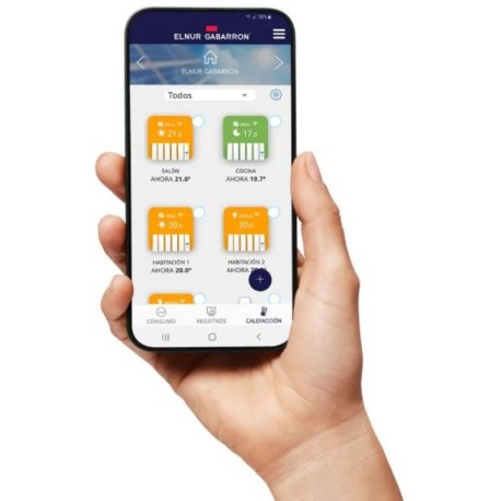 Emisor cerámico RCD9 con control wifi directo Gabarrón