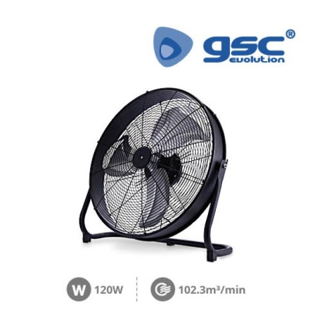 Ventilador industrial de suelo Saruna metálico negro GSC