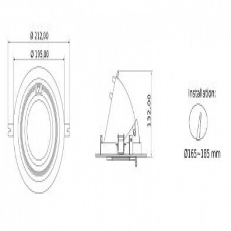 Downlight Oregon+ redondo CCT Switch Reg. Dali Threeline