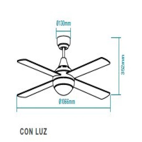 Ventilador de techo Mini Link  con luz  Martec