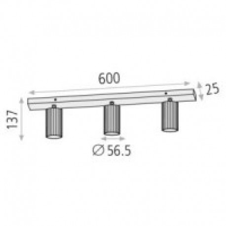 Regleta Modrian GU10 3L de ACB Iluminación