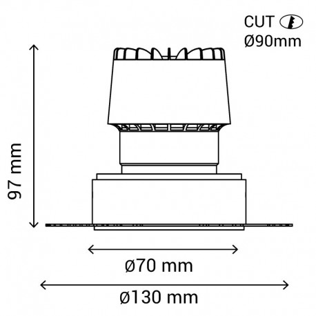 Empotrable enrasado Dotfix de Sulion