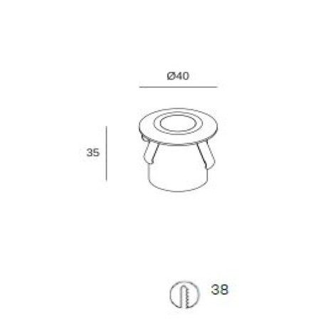 Empotrable de suelo Senya 1.7w, 3000k IP65 aluminio Forlight