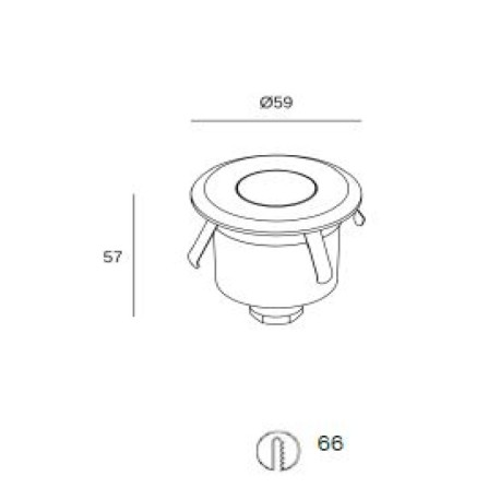 Empotrable de suelo Senya 1.7w, 3000k IP65 aluminio Forlight