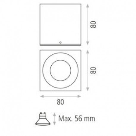 Plafon Led Branco GU10 de ACB Iluminación