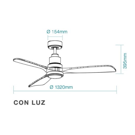 Ventilador de techo Mallorca DC con luz wifi Blanco Martec